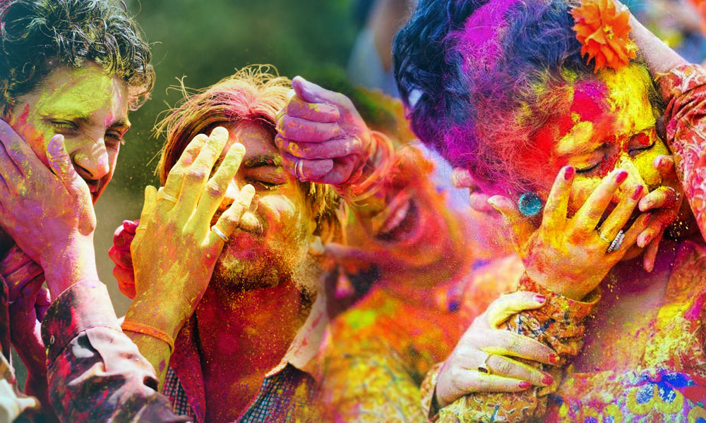 Colorful Holi in India