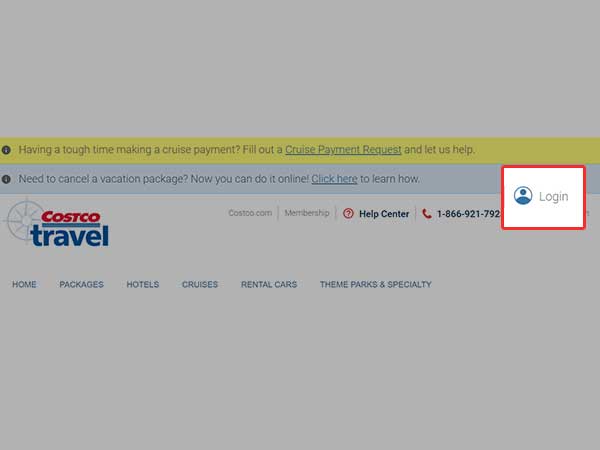 Costco travel login link