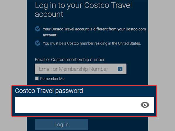  Costco travel password  