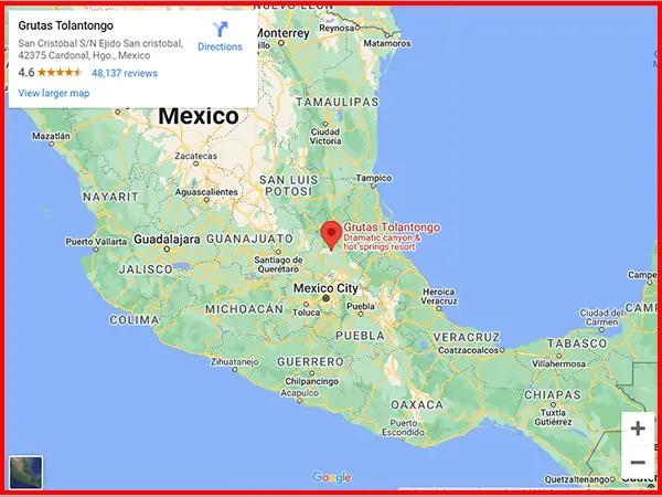 Geographical-Location-of-Tolantongo-Hidalgo Mexico