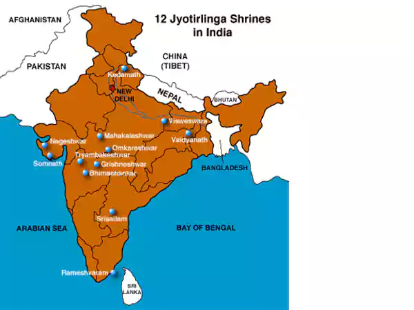 12 Jyotirlinga in India