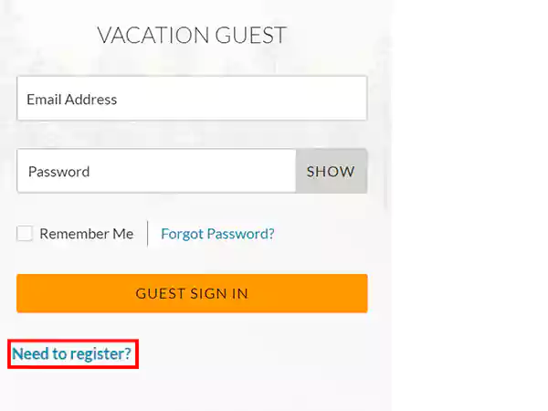Bluegreen vacation login page