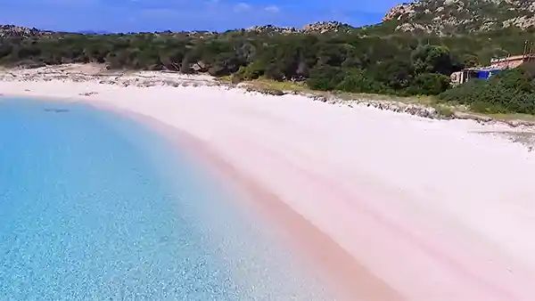 Pink sand beach in Budelli, Sardinia