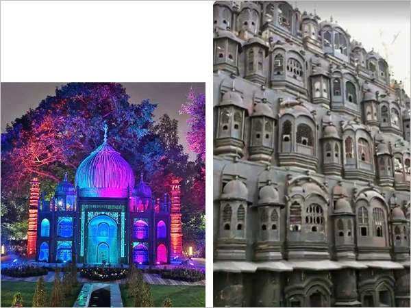 Taj Mahal and Hawa Mahal replicas