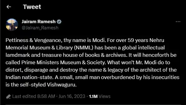 Tweet about the PM Museum