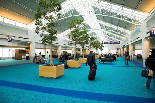 Carpeting at the Portland International Airport 
