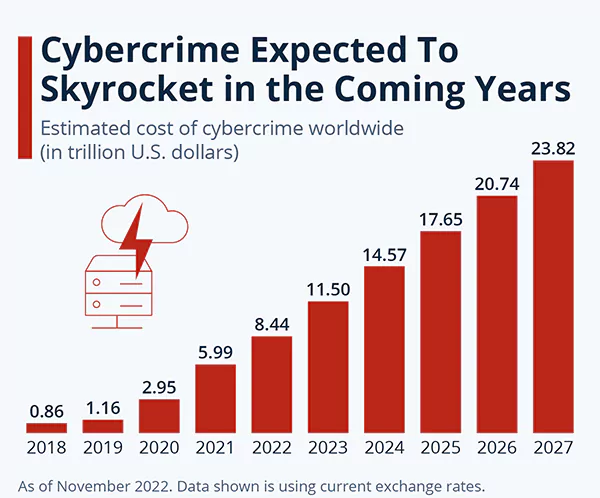 the expected rise in the number of cybercrimes in the coming years.