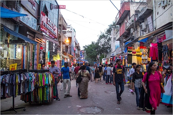 Lanes of Sarojini market Delhii
