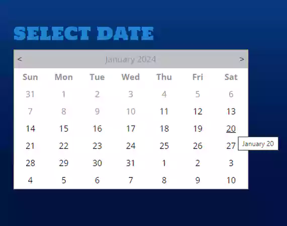 select dates for drizzling land