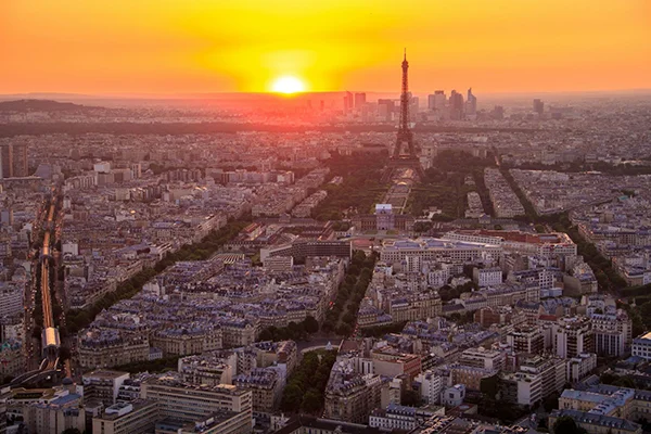 sunset in Paris