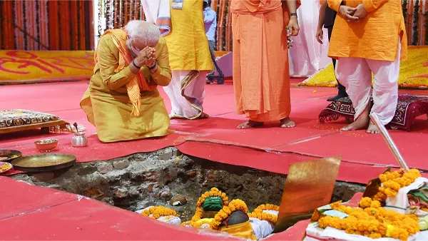 Bhomi Pujan by PM Narendra Modi