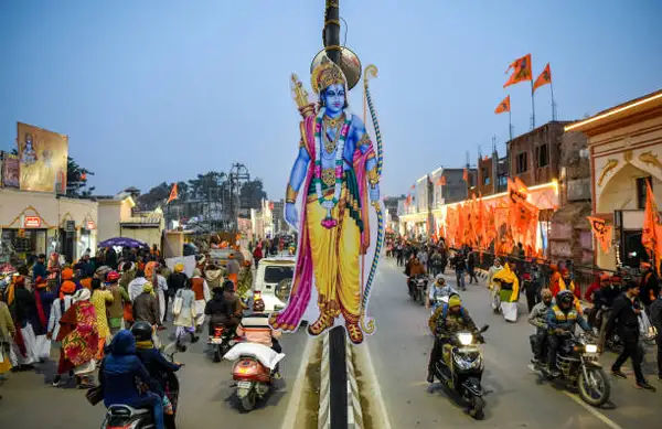 Decoration on the streets of Ram Mandir