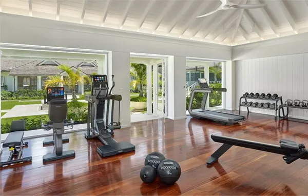 gym in a vacation villa 