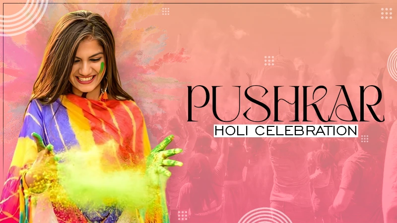holi celebration in pushkar
