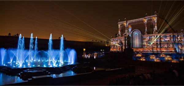 Akshardham Mandir light show