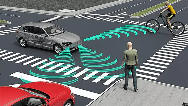 Autopilot Car Detecting Vehicles and Humans in its Radar