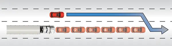 Illustration of Cutting Off Truck