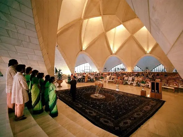 Prayer session at Lotus Temple