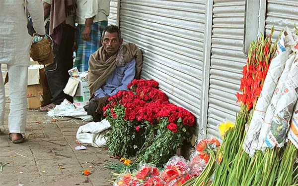 Connaught Place Phool Mandi Flower Market