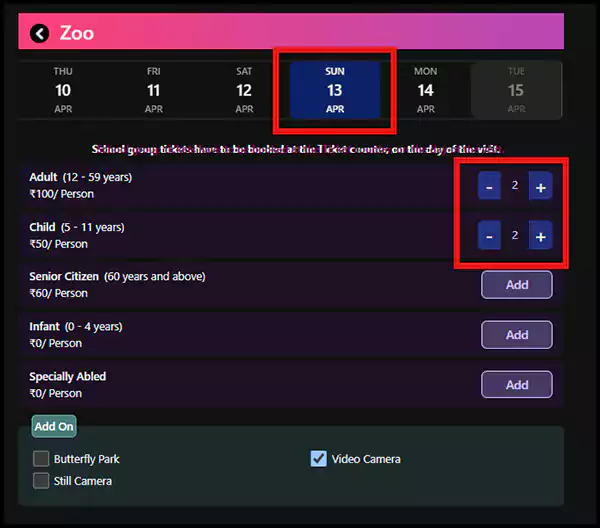 Step for booking Bannerghatta National Park ticketssss
