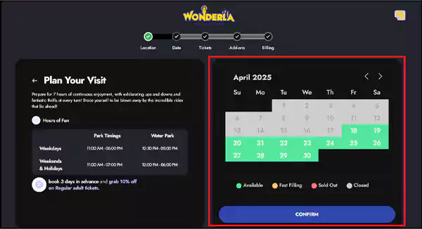 Wonderla online ticket booking2
