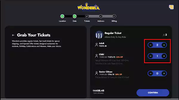 Wonderla online ticket booking3