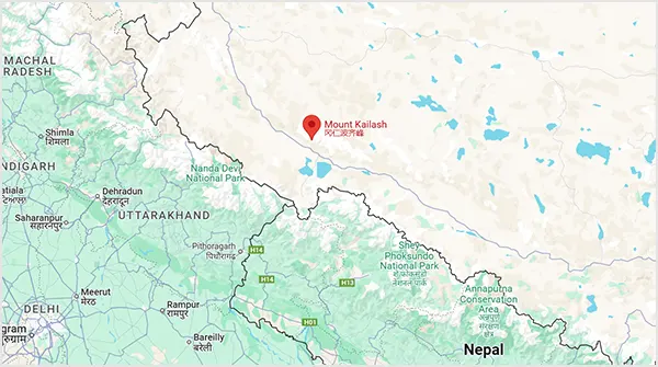 Kailash Mansarovar location