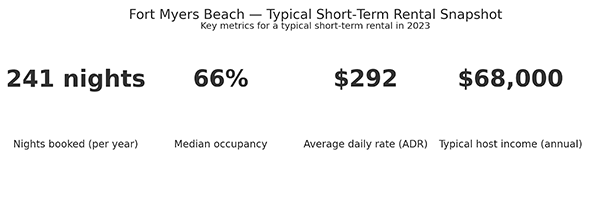Fort Myers Beach- Typical Short-Term Rental Snapsort