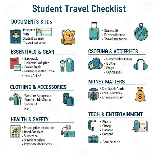 Student travel checklist