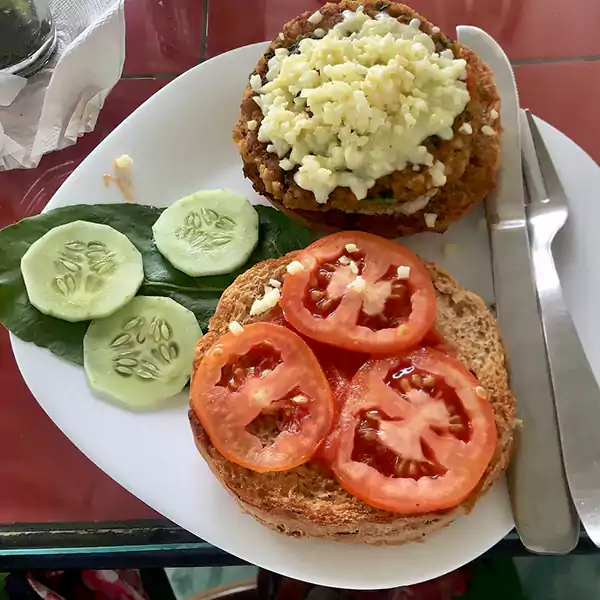 Cheese and Tomato on Toasted Bread