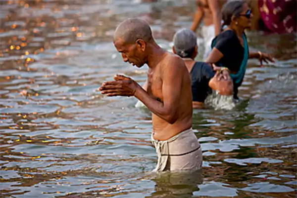 Take a Holy Bath in the Ganga River