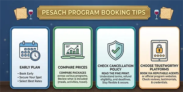 Pesach Passover Program booking tips