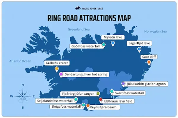 Iceland Ring Road Attractions