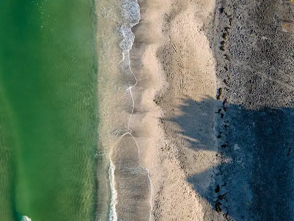 A sunny Florida beach coastline