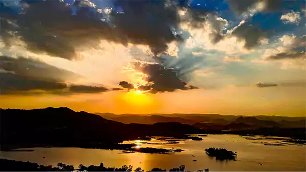Sunset at Karni Mata Temple Udaipur