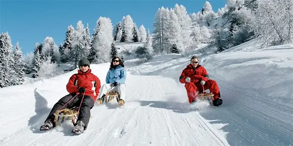 Tobogganing in Méribel