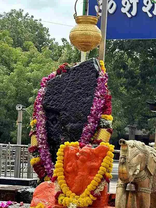 The sacred Swayambhu Shani idol
